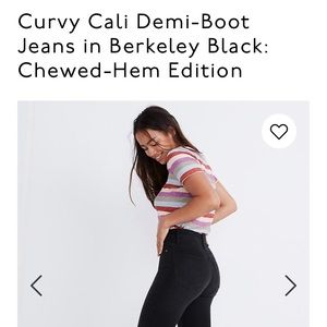 curvy calli demi boot jeans w chewed hem 🙃